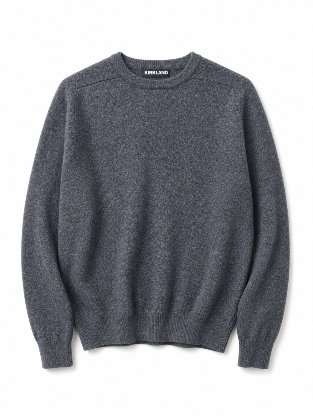 Kirkland Signature Cashmere Sweater Men Gray Crewneck Luxury Soft Size S